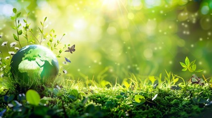 Serene Forest Pathway in Autumn with Golden Leaves Covering the Ground and Sunlight Filtering Through Trees. Tranquil Nature Scene Ideal for Relaxation and Meditation Concepts