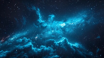 Fototapeta premium astral exploration, twinkling night sky with shimmering auroras and cosmic forces, ideal for astral travel and spiritual discovery in a mystical atmosphere