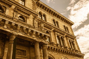 Historic buildings in the streets of Budapest.May, 2024