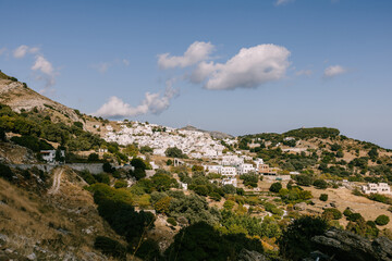 Small hillside town in Greece