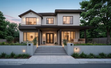 Fototapeta premium modern house with garden