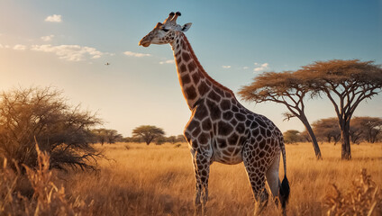 Obraz premium Giraffe in Botswana National Park
