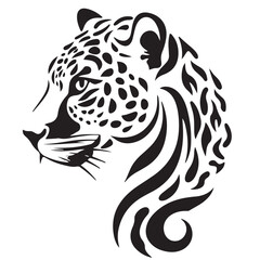 Cheetah Vector Art Stencil