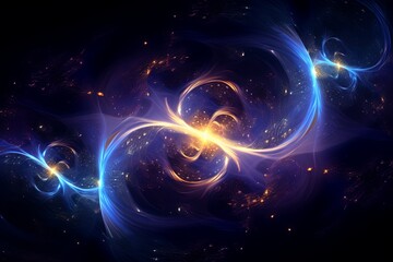 Obraz premium Starry Night: Illuminating the Depths of Space light, energy, fractal, space, design, 