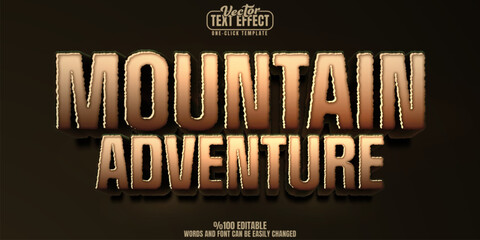 Mountain editable text effect, customizable offroad and outdoor 3D font style © LetsSmile