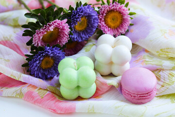 set of handmade candles made of natural soy wax