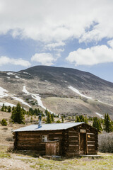 Cabin in the mountains with a view