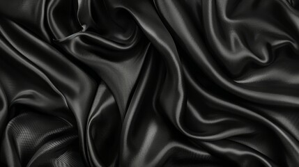 Fototapeta premium A black fabric with a pattern of swirls and lines