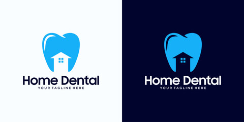 dental home logo design, dental care, dental clinic