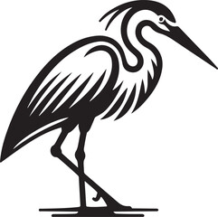 heron bird vector illustration