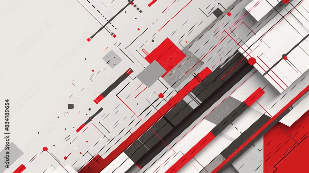 Poster attractive banner for a managed it provider. make it color red and gray