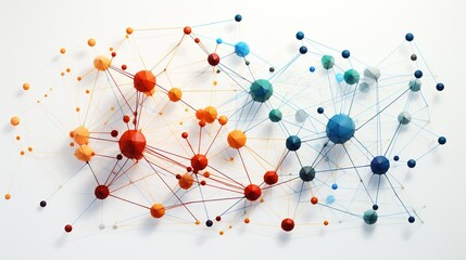 A network graph showing the connections between individuals in a social network 