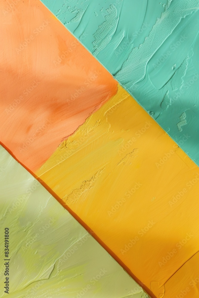 Poster a detailed view of a vibrant fabric with various colors and patterns