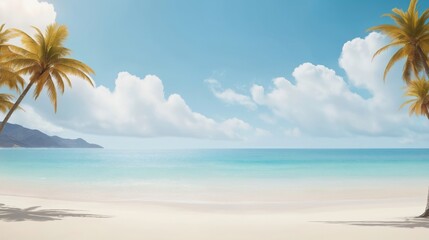 Obraz premium beach with palm trees