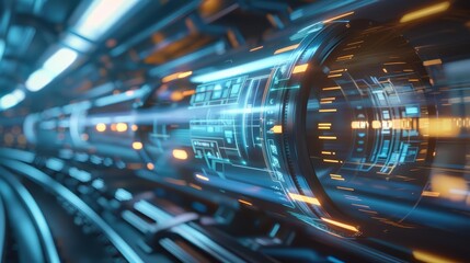 Close up of a conceptual drawing of a Hyperloop pod