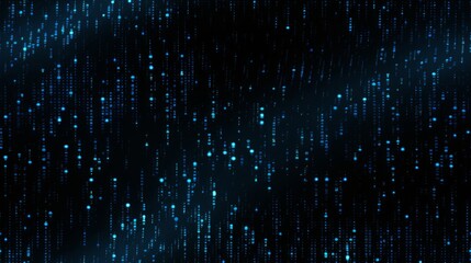 A dark room filled with glowing blue pixels. The pixels are all different shapes and sizes, and they are all moving in different directions.