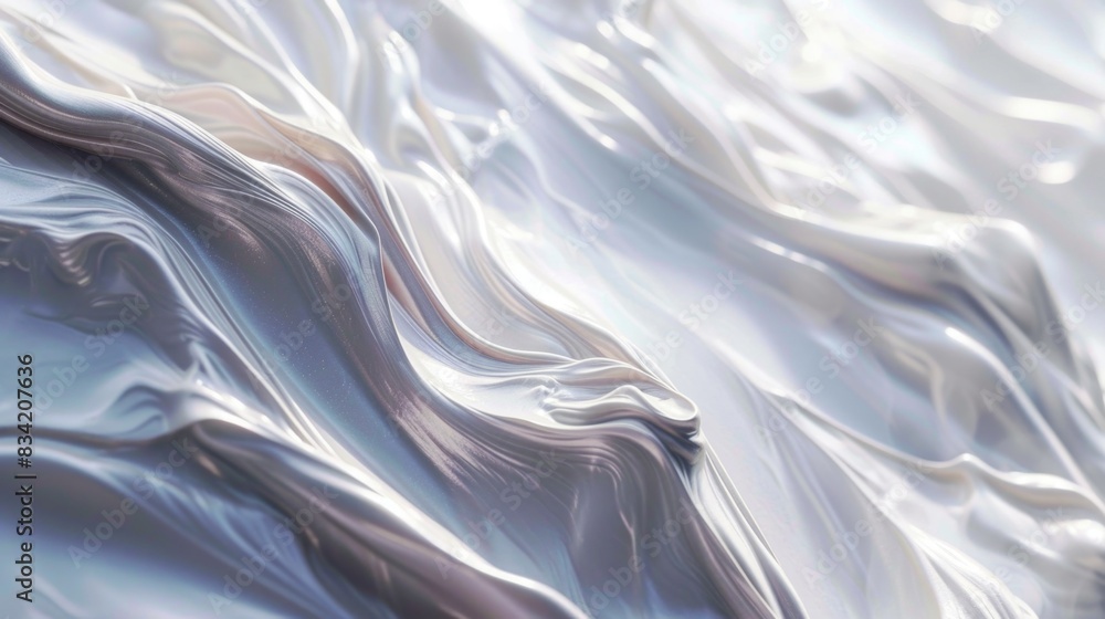 Poster a close-up view of a white cloth with intricate patterns and textures