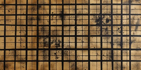 Brown grid black lines square