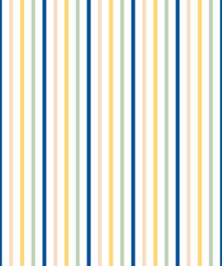 Obraz premium Fresh Sporty White Blue Yellow Green and Peach Stripe 