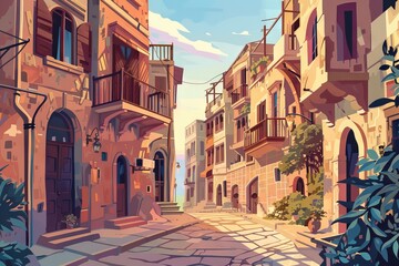 Fototapeta premium narrow street