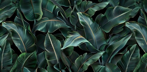leaves of Spathiphyllum cannifolium, abstract green texture, nature background, tropical leaf. Tropical wallpaper. AI generated illustration