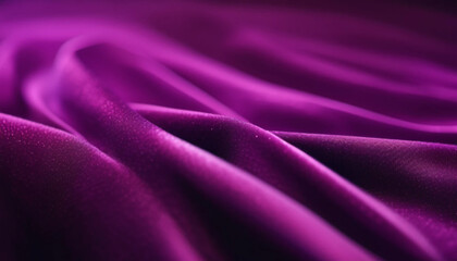 Close up of purple draped velour as a background 