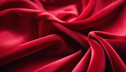 Obraz premium Red draped velour as a background 
