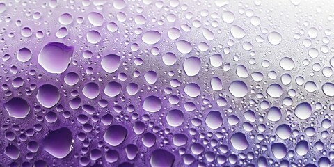 Condensation Drops on Purple and White Background. Science Wallpaper with Copy-Space