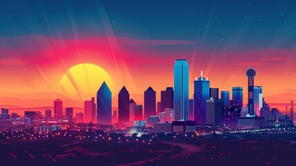 City model style vector 2D pattern