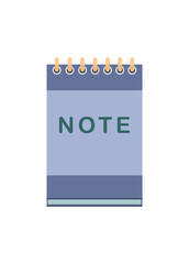 Note book. Simple flat illustration.
