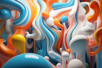 Fototapeta premium Colorful Abstract Fluid Shapes