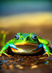frog on a leaf