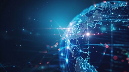 Obraz premium Digital technology world. Business virtual concept