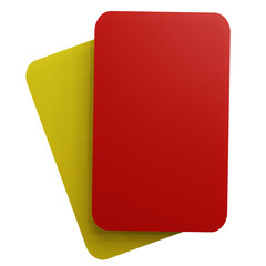 3 D illustration of red card football icon