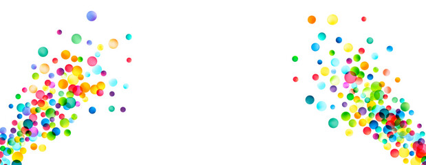 Colorful Confetti Burst on White Background