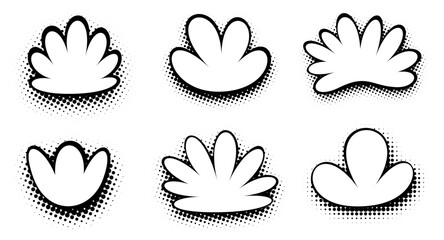 Abstract Comic Cloud Bubbles