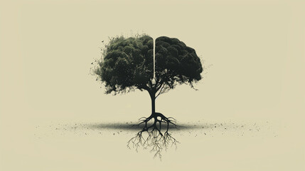 Brain Growth A tree with its leaves forming