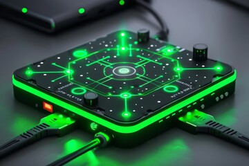 Fototapeta premium High-tech smart home circuit board, illustrating advanced home automation technology