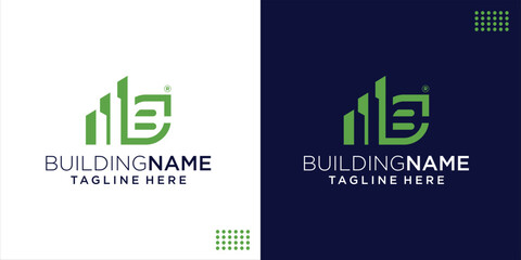 Creative Building Logo and BC Letters, Design Inspiration, Illustration, Vector