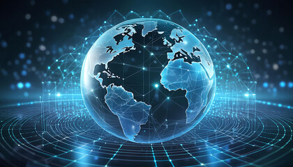 Obraz premium technology world concept