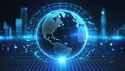 Obraz premium technology world concept