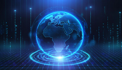 Obraz premium technology world concept