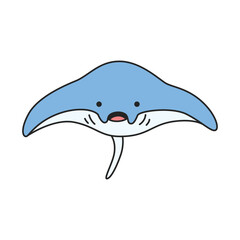 Cute Manta ray illustration