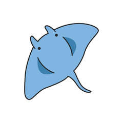Cute Manta ray illustration