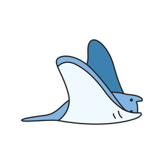 Cute Manta ray illustration
