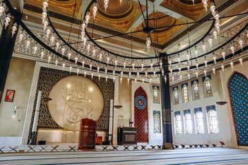 Obraz premium The Katara Mosque, sometimes referred to as the Blue Mosque of Katara, is a very intricate and beautiful mosque which is located in the Katara Cultural Village