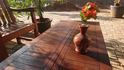 table and chairs on the terrace