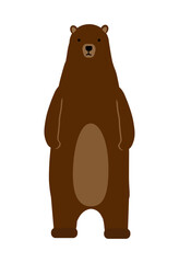 かわいい立つクマのイラスト