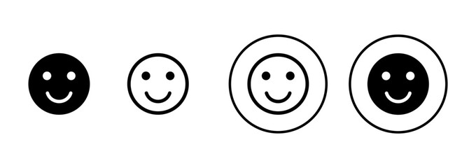 Fototapeta premium Smile icon vector isolated on white background. Smile vector icon. Emoticon Icon vector. Emoji