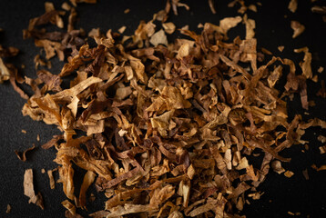 Background of tobacco leaves in a cigarette